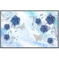 Brand: LucaSng DIY 5D Blue Rose Diamond Painting Kits for Adults Full Drilling Diamond Painting Painting Pictures Crafts for Home Wall Decor