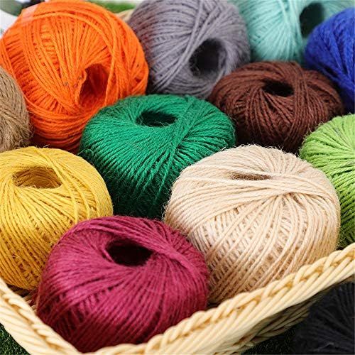  Brand: LucaSng LucaSng 100m 3-ply garden cord, jute cord, craft cord, pack cord, natural jute cord for DIY arts and crafts gardening decoration, bundle, garden