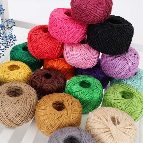  Brand: LucaSng LucaSng 100m 3-ply garden cord, jute cord, craft cord, pack cord, natural jute cord for DIY arts and crafts gardening decoration, bundle, garden