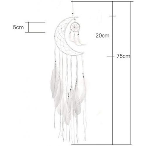  Brand: LucaSng LucaSng Handmade Lace Dream Catcher White Kids White Feathers Decoration for Car Wall Hanging Room Girls Room Home Decor Festival Gift