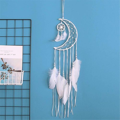  Brand: LucaSng LucaSng Handmade Lace Dream Catcher White Kids White Feathers Decoration for Car Wall Hanging Room Girls Room Home Decor Festival Gift