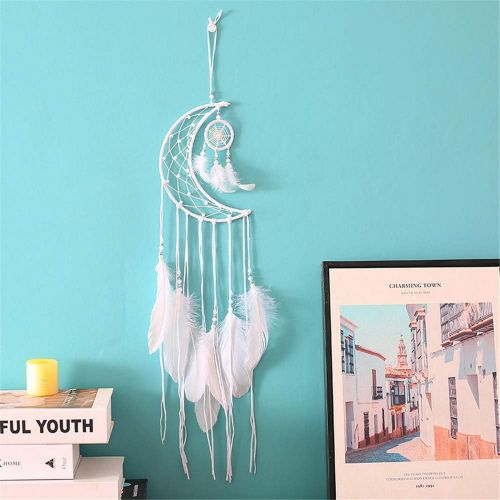  Brand: LucaSng LucaSng Handmade Lace Dream Catcher White Kids White Feathers Decoration for Car Wall Hanging Room Girls Room Home Decor Festival Gift