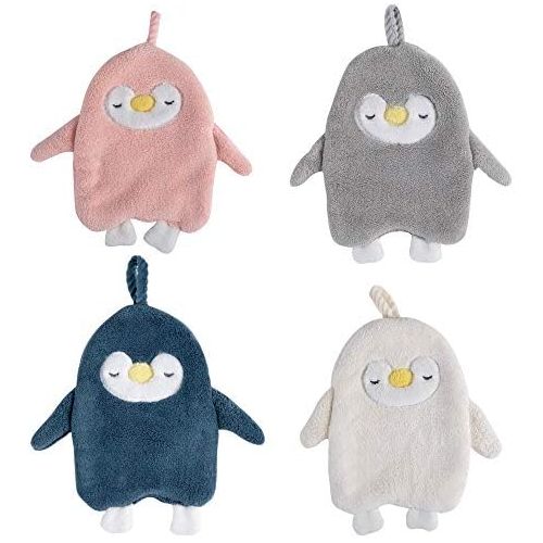  Brand: LucaSng LucaSng Cartoon Coral Fleece Towels Cute Animal Shape Absorbent Cute Towels for Kitchen and Bathroom Set of 4