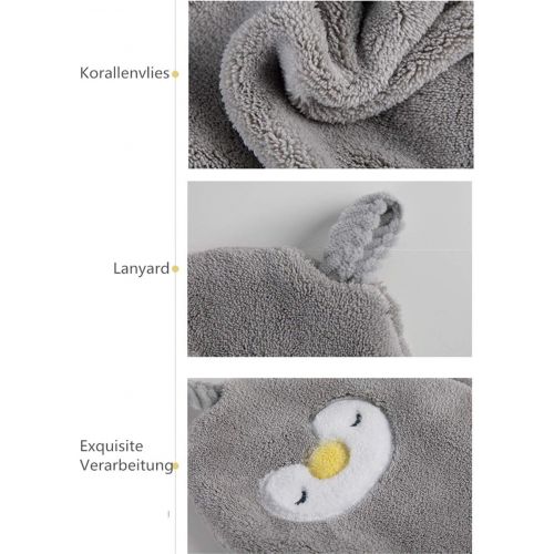 Brand: LucaSng LucaSng Kids Cartoon Penguin Coral Fleece Hanging Towel Microfibre Towels Kitchen Towel for Baby Kids