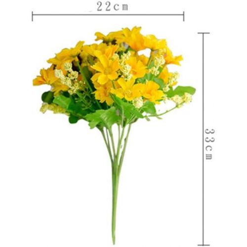  Brand: LucaSng LucaSng 3pcs Artificial Flower Bouquets 28 Heads Chrysanthemum Silk Bouquet Daisy Artificial Flowers Wedding Garden Decoration