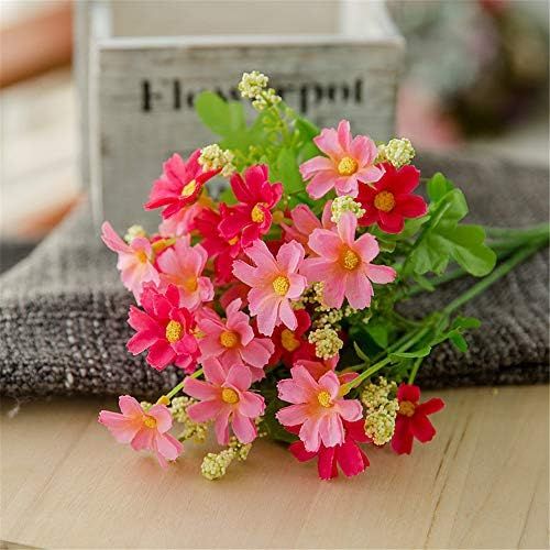  Brand: LucaSng LucaSng Pack of 10 Artificial Flowers, Unechte Decorative Flowers Artificial Plant Outdoor Bride Wedding Bouquet for Home Garden Flower Decoration