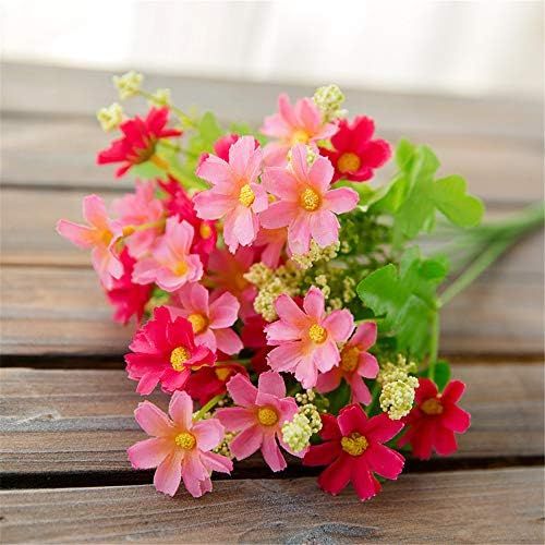  Brand: LucaSng LucaSng Pack of 10 Artificial Flowers, Unechte Decorative Flowers Artificial Plant Outdoor Bride Wedding Bouquet for Home Garden Flower Decoration