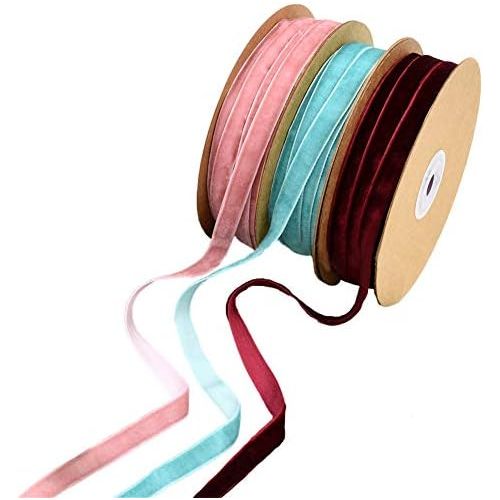  Brand: LucaSng LucaSng 20 Metres Velvet Ribbon Roll 10 mm Wide Ribbon Gift Ribbon for Crafts DIY Crafts