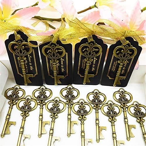  Brand: LucaSng LucaSng Vintage Key Bottle Opener with Kraft Paper Gift Tag and String for Wedding Favours Antique Rustic Party Decoration