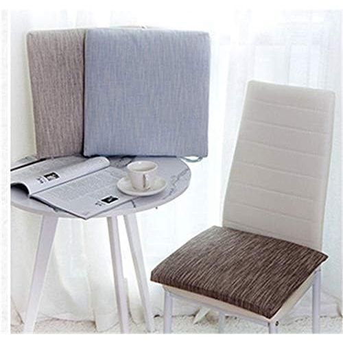 Brand: LucaSng LucaSng n Seat Block Floor Cushion, Chair Cushion, 40 x 40 x 4 cm, Cosy Seat Cushion, Set of 2, Seat Padding with Ribbon, grey, 40 x 40 cm