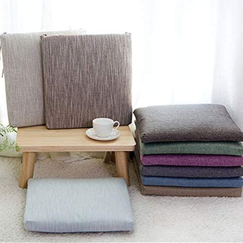  Brand: LucaSng LucaSng n Seat Block Floor Cushion, Chair Cushion, 40 x 40 x 4 cm, Cosy Seat Cushion, Set of 2, Seat Padding with Ribbon, grey, 40 x 40 cm