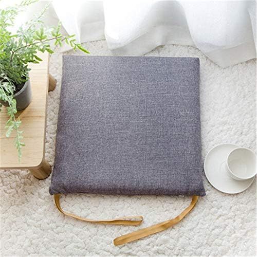  Brand: LucaSng LucaSng n Seat Block Floor Cushion, Chair Cushion, 40 x 40 x 4 cm, Cosy Seat Cushion, Set of 2, Seat Padding with Ribbon, grey, 40 x 40 cm