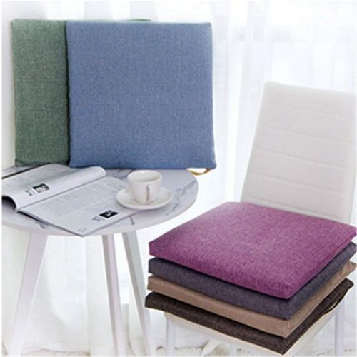  Brand: LucaSng LucaSng n Seat Block Floor Cushion, Chair Cushion, 40 x 40 x 4 cm, Cosy Seat Cushion, Set of 2, Seat Padding with Ribbon, grey, 40 x 40 cm