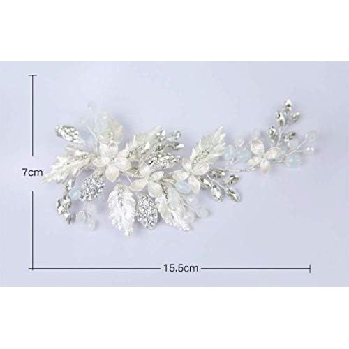  Brand: LucaSng LucaSng Silver Tone Crystal Bridal Wedding Hair Accessories for Women Girls