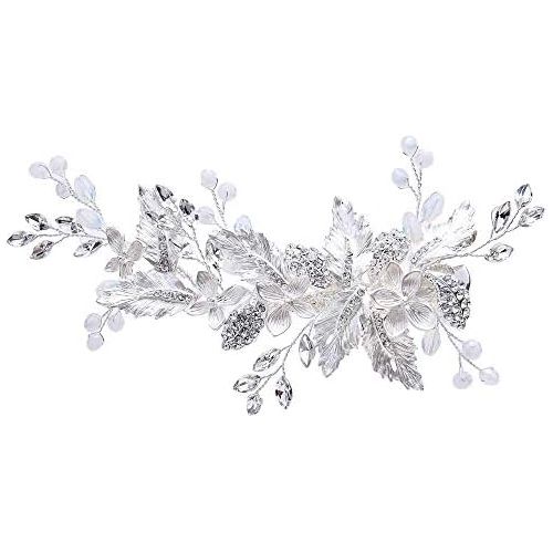  Brand: LucaSng LucaSng Silver Tone Crystal Bridal Wedding Hair Accessories for Women Girls