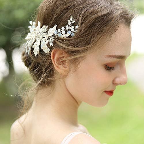  Brand: LucaSng LucaSng Silver Tone Crystal Bridal Wedding Hair Accessories for Women Girls