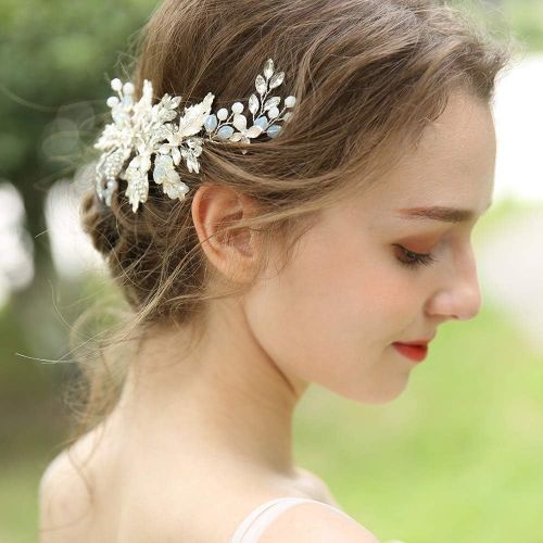  Brand: LucaSng LucaSng Silver Tone Crystal Bridal Wedding Hair Accessories for Women Girls