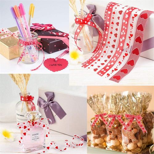  Brand: LucaSng LucaSng 20 Metres Organza Ribbon Satin Ribbon Decorative Ribbon Heart Organza Ribbon Gift Wrap Decoration