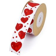 Brand: LucaSng LucaSng 10 Metres Satin Ribbon Heart Pattern Decorative Ribbon 2.5 cm Fabric Ribbon Ribbon for Gift Wrapping