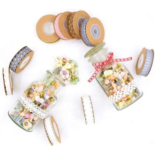  Brand: LucaSng LucaSng Lace Ribbon Self Adhesive Decorative Ribbon 6 Yard Crochet Lace Vintage Lace Trimming Lace Ribbons for Crafts Self Adhesive Border for Craft