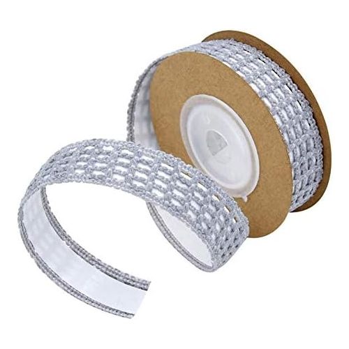  Brand: LucaSng LucaSng Self Adhesive Lace Tape, 6 Yard Vintage Lace Ribbon Lace Trimming Decorative Ribbon Border Gift Ribbon Sewing for Wedding Table Decoration DIY Crafts