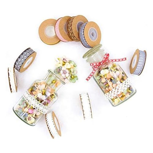  Brand: LucaSng LucaSng Self Adhesive Lace Tape, 6 Yard Vintage Lace Ribbon Lace Trimming Decorative Ribbon Border Gift Ribbon Sewing for Wedding Table Decoration DIY Crafts