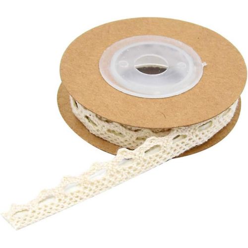  Brand: LucaSng LucaSng Selbstklebend Spitze Spitzenband, 6 Yard 10mmBreiteVintage Weiss Band Spitzenborte Dekoband, Klebrige Spitze Stoff fuerHandwerk DIY Basteln (Beige)