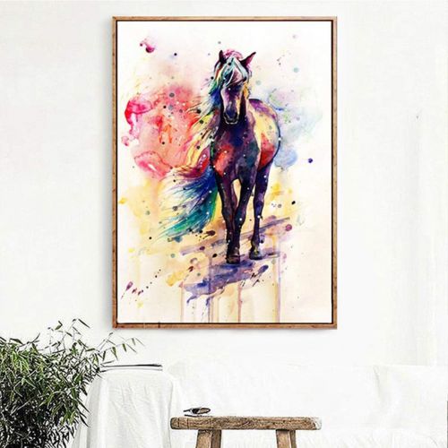  Brand: LucaSng LucaSng Poster Wandbilde Aquarell Pferd, ungerahmt, Kunstdruck, Wandbild, Fineartprint Deko fuer Wohnzimmer, Sofa, Veranda, Gang (30 x 42 cm)