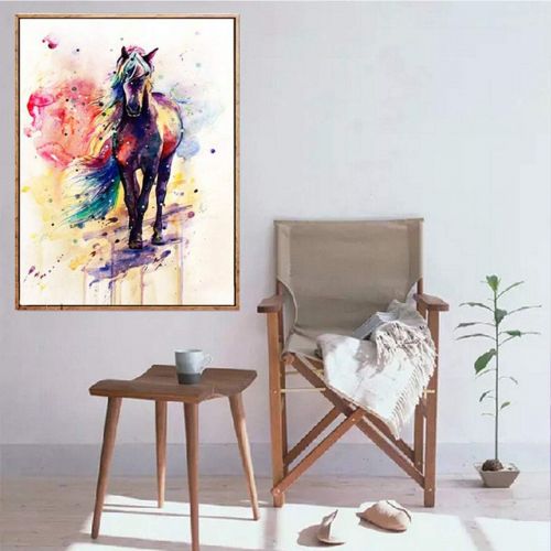  Brand: LucaSng LucaSng Poster Wandbilde Aquarell Pferd, ungerahmt, Kunstdruck, Wandbild, Fineartprint Deko fuer Wohnzimmer, Sofa, Veranda, Gang (30 x 42 cm)