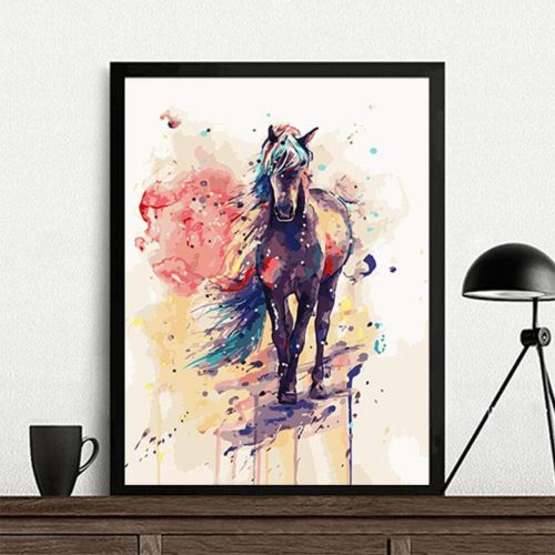  Brand: LucaSng LucaSng Poster Wandbilde Aquarell Pferd, ungerahmt, Kunstdruck, Wandbild, Fineartprint Deko fuer Wohnzimmer, Sofa, Veranda, Gang (30 x 42 cm)