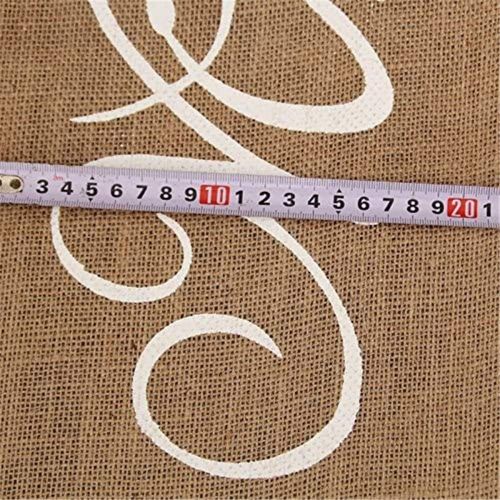  Brand: LucaSng LucaSng Mr & Mrs Chair Banner Set Wedding Decoration 1 Set of 2 Jute Sheets Mr. & Mrs Jute Chair Sign Garland Rustic Party Decoration