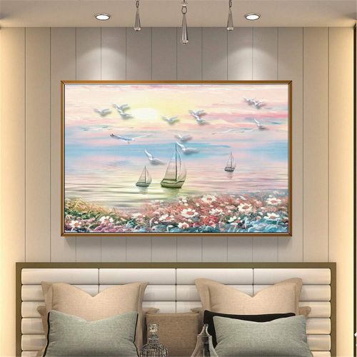  Brand: LucaSng LucaSng DIY 5D Diamond Painting Sea Seagull Sea Landscape Diamond Painting Diamond Painting Kit Handmade Crystal Rhinestone Embroidery Wall Decoration
