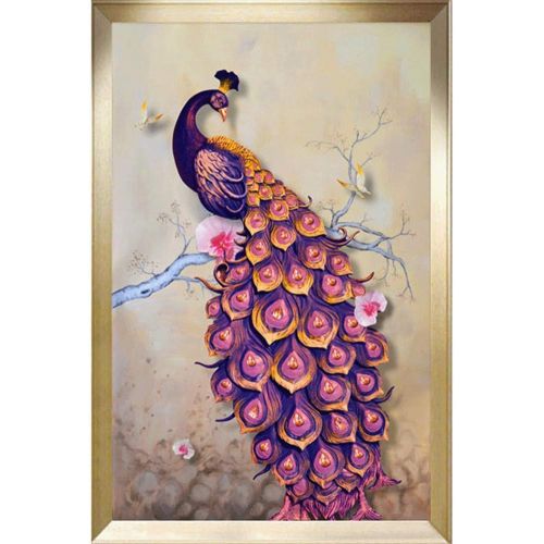  Brand: LucaSng LucaSng DIY 5D Diamante Painting Kit Pfau Speziell Geformter Diamant Handgemachtes Kristall Strass Stickerei Bilder Wohnzimmer Wanddekoration (80 x 130 cm)