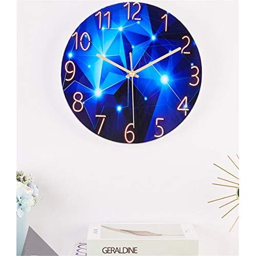  Brand: LucaSng LucaSng Wall Clock Silent Glass 30 cm Wall Clock without Ticking Noises Wall Clock Home Decor for Living Room Childrens Room Kitchen Office