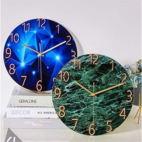  Brand: LucaSng LucaSng Wall Clock Silent Glass 30 cm Wall Clock without Ticking Noises Wall Clock Home Decor for Living Room Childrens Room Kitchen Office