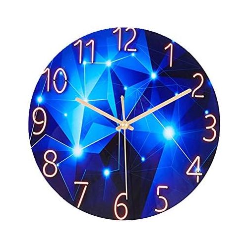  Brand: LucaSng LucaSng Wall Clock Silent Glass 30 cm Wall Clock without Ticking Noises Wall Clock Home Decor for Living Room Childrens Room Kitchen Office