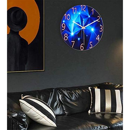  Brand: LucaSng LucaSng Wall Clock Silent Glass 30 cm Wall Clock without Ticking Noises Wall Clock Home Decor for Living Room Childrens Room Kitchen Office