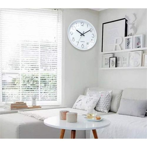  Brand: LucaSng LucaSng Modern Wall Clock 30 cm Quartz Silent Silent Wall Clock with Metal Frame Wall Colck for Living Room Childrens Bedroom Office