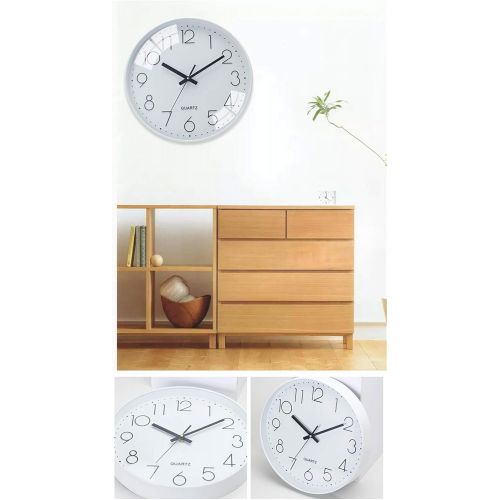  Brand: LucaSng LucaSng Modern Wall Clock 30 cm Quartz Silent Silent Wall Clock with Metal Frame Wall Colck for Living Room Childrens Bedroom Office