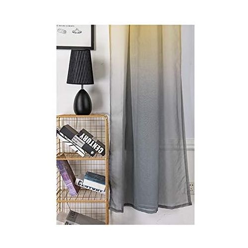  Brand: LucaSng LucaSng Set of 2 Transparent Curtains, Voile Curtains Scarves, Colour Gradient Decorative Curtain Translucent Curtains with Eyelets for Living Room Childrens Room