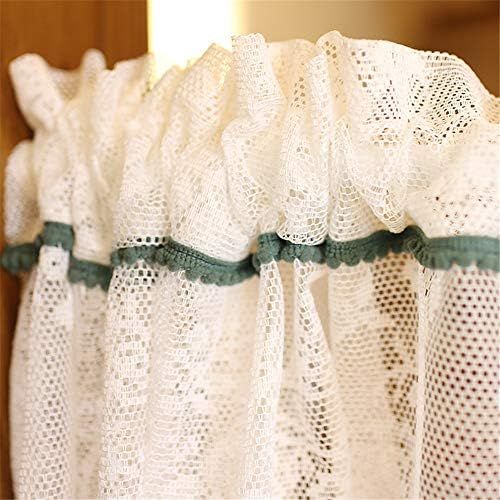  Brand: LucaSng LucaSng English Country Art Embroidered Gauze Curtain Bistro Kitchen Curtain Lace Panel Curtain