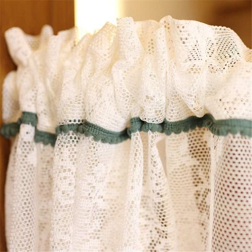  Brand: LucaSng LucaSng English Country Art Embroidered Gauze Curtain Bistro Kitchen Curtain Lace Panel Curtain