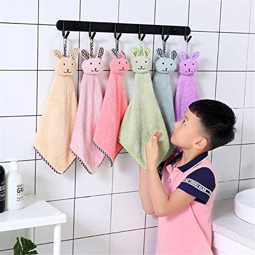  Brand: LucaSng LucaSng 6/12 Set Cartoon Coral Fleece Hand Towel Cute Small Towels for Kids Kitchen Bathroom