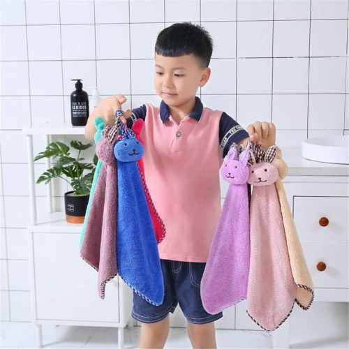  Brand: LucaSng LucaSng 6/12 Set Cartoon Coral Fleece Hand Towel Cute Small Towels for Kids Kitchen Bathroom