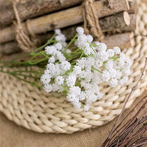  Brand: LucaSng LucaSng Real Touch Latex Artificial Gypsophila Silk Flower for Wedding, Party, Bride, Office Decoration Pack of 10