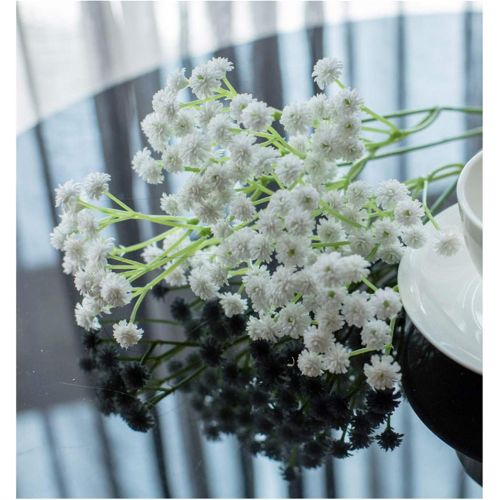  Brand: LucaSng LucaSng Real Touch Latex Artificial Gypsophila Silk Flower for Wedding, Party, Bride, Office Decoration Pack of 10