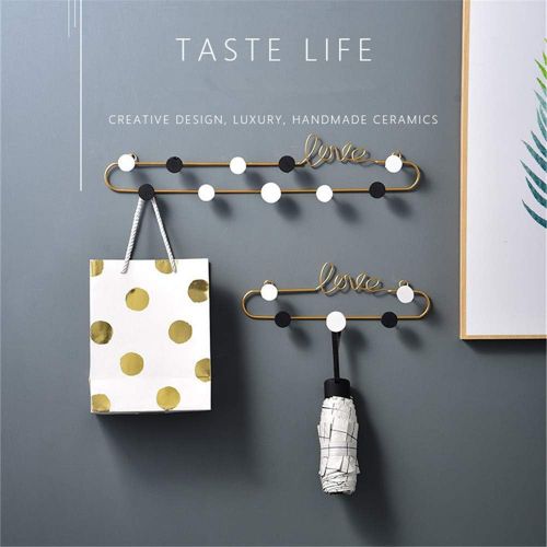  Brand: LucaSng LucaSng Iron Hook Rack Coat Hook Wall Rack Towel Rack Wall Hook Multi-Purpose Hooks