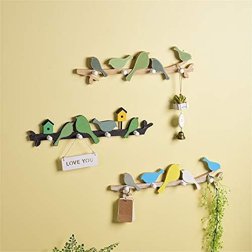  Brand: LucaSng LucaSng Wooden Coat Rack with 4 Hooks Bird-Shaped for Kitchen, Bedroom, Childrens Room and Bathroom