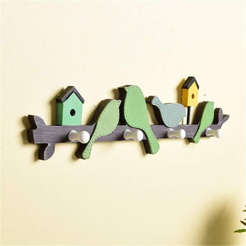  Brand: LucaSng LucaSng Wooden Coat Rack with 4 Hooks Bird-Shaped for Kitchen, Bedroom, Childrens Room and Bathroom