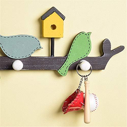  Brand: LucaSng LucaSng Wooden Coat Rack with 4 Hooks Bird-Shaped for Kitchen, Bedroom, Childrens Room and Bathroom